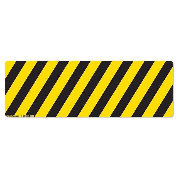 Signmission Striped 18in Non-Slip Floor Marker, 16" x 16", FD-2-R-16-99824 FD-2-R-16-99824 - main